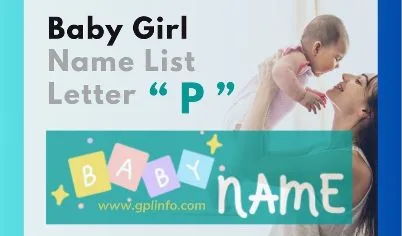 Unique Baby Girl Names Starting P