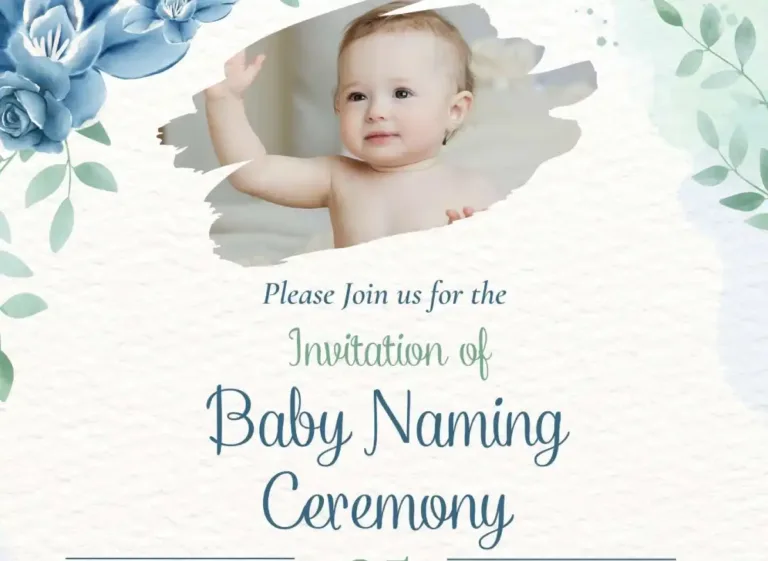 Baby Naming Ceremony card